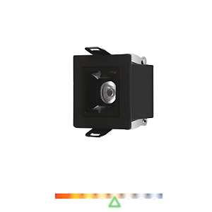 Spot de Embutir Focco Antiofuscante 3W 4000K 240lm Preto - Gaya