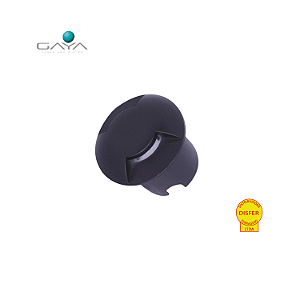 Embutido de Solo Balizador Trevo Facho Duplo 1W 3000K 70lm IP67 Preto - Gaya