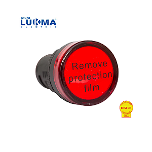 Sinaleiro 22mm com LED 24V Vermelho- Lukma