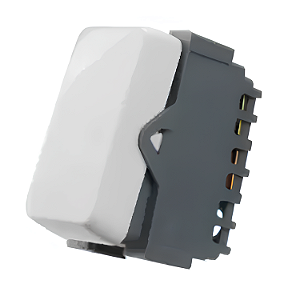 Módulo Interruptor Bipolar Simples 10A 250V Linha B3 Branco - Margirius
