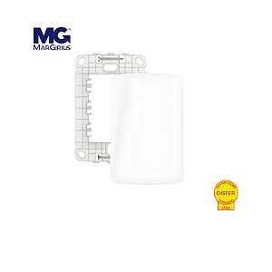 Placa Cega 4x2 + Suporte Linha B3 Branca - Margirius