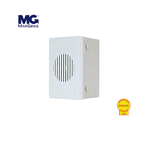Campainha Eletrônica de 2 Tons Bivolt Branco - Linha Sleek - MarGirius