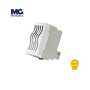 Campainha Cigarra 220V Branco - Linha Sleek - Margirius