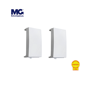 Módulo Cego 2 Unidades Branca - Linha Sleek - Margirius