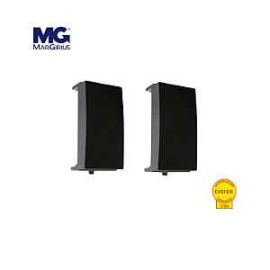 Módulo Cego 2 Unidades Preto Ebony - Linha Sleek - Margirius