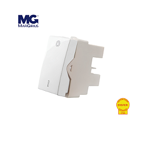 Interruptor Bipolar Simples 25A Branco - Linha Sleek - Margirius