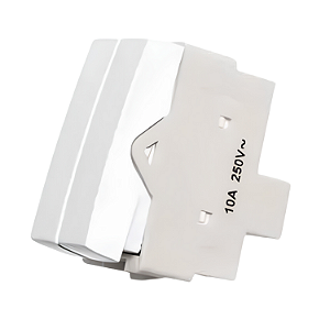 Interruptor Paralelo Duplo Branco - Linha Sleek - Margirius