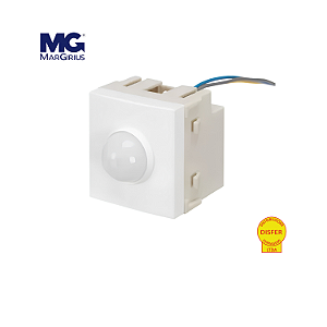 Sensor de Presença Modular com Fotocélula Branco- Linha Sleek - Margirius