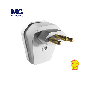Plugue Macho 2P+T 20A Gigante 90° - Margirius