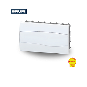 Caixa de Distribuição Centrinho de Embutir para 18 Módulos DIN PVC BR18 - Brum