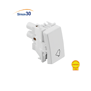 Módulo Interruptor Pulsador de Campainha Branco - Linha Simon 30/35