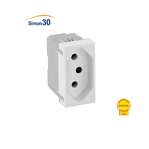 Módulo Tomada 2P+T 10A Branco - Linha Simon 30/35