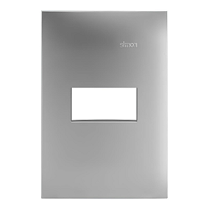 Placa 4x2 1 Posto Horizontal Alumínio com Suporte - Linha Simon 30/35