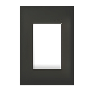 Placa 4x2 3 Postos Juntos Grafite com Suporte - Linha Simon 30/35