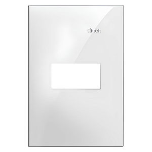 Placa 4x2 1 Posto Horizontal Branca - Linha Simon 35/30