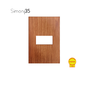 Placa 4x2 1 Posto Carvalho - Linha Simon 35/30