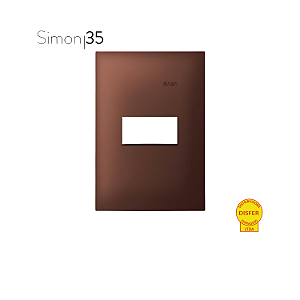 Placa 4x2 1 Posto Aço Corten - Linha Simon 35/30