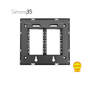 Suporte para Placa 4x4 Horizontal Grafite - Linha Simon 35/30