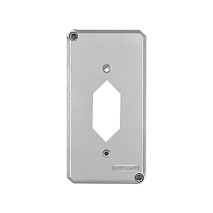 Tampa 1 Posto Tomada Vertical Br de Alumínio para Condulete 1" – Tramontina