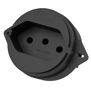 Tomada para Piso 2P+T 10A Preta Sem Placa - Blux