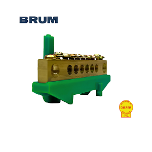 Barramento Terra com Suporte Verde – Brum