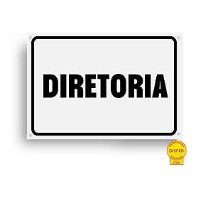 Placa Indicativa de PVC 20x15 "Diretoria" – Centurião