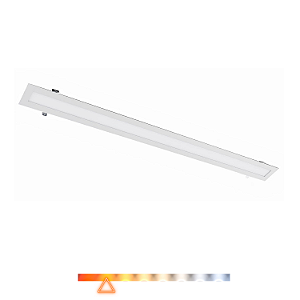 Luminária LED Retangular de Embutir 36W 3000K 2160lm 120x10 Bivolt  – Opus