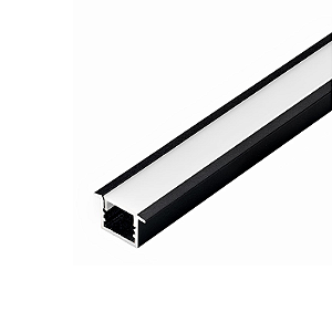 Perfil para Fita LED Slim Embutir 2m 15x21 Preto – Opus