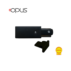 Ponteira e Tampa para Trilho Eletrificado Preto - Opus