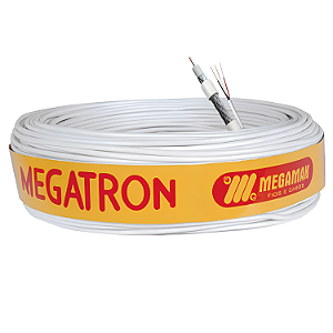 Cabo Coaxial RG 59 75 Ohms + Tripolar 47% - 100 Metros – Megatron