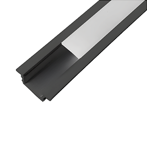 Perfil de Embutir Wood 28x11 - 1 Metro - Preto – Usina Design