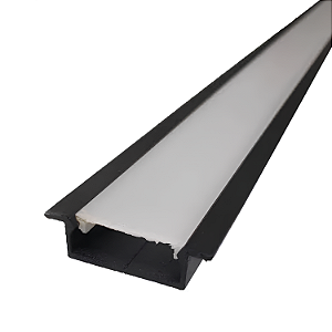 Perfil de Embutir Bob 40x13 - 2 Metros - Preto – Usina Design