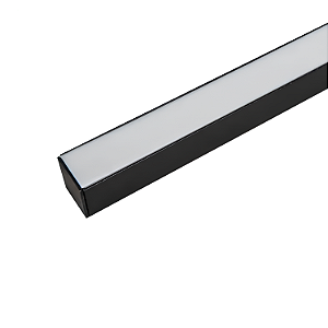 Perfil de Sobrepor Polo 32x32 - 3 Metros - Preto – Usina Design