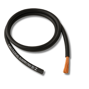 Cabo Flexível 10,00mm Preto (Cada Metro) - Ibérica
