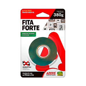Fita Dupla Face Transparente Fita Forte 9mm x 2m – Adere