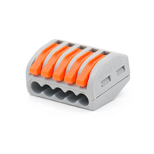 Conector de Emenda e Derivação 5P 0,2-4mm² 32A Cinza – Lukma