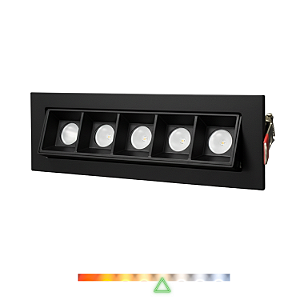Spot de Embutir Focco Direcionável 5 Leds 10W 4000K 760lm Preto - Gaya