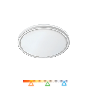 Plafon LED Genova 37cm 31w 2015lm Multitemperatura Bivolt Cinza - Hevvy