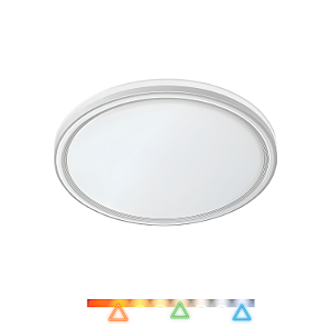 Plafon LED Genova 37cm 31w 2015lm Multitemperatura Bivolt Cinza - Hevvy