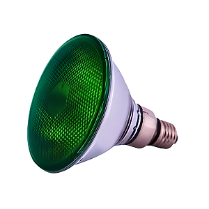 Lâmpada Halógena PAR38 E-27 Verde 120W 220V - Xelux