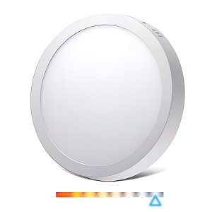 Painel LED Redondo Sobrepor 24W 6500K Bivolt 1440lm - Ourolux
