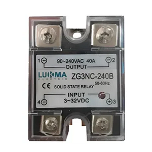 Relé de Estado Sólido SSR 40A 90-240Vac / 3-32Vdc - Lukma