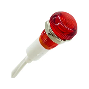 Sinaleiro Olho de Boi Vermelho 220V 10mm – Lukma