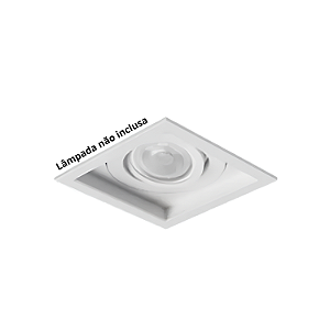 Spot de Embutir Quadrado Recuado Alumínio MR16 Direcionável – Revoluz
