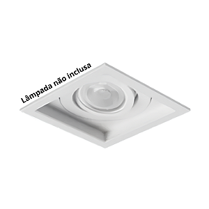 Spot de Embutir Quadrado Recuado Alumínio PAR20 Direcionável – Revoluz
