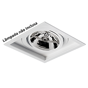 Spot de Embutir Quadrado Recuado Alumínio AR111 Direcionável – Revoluz