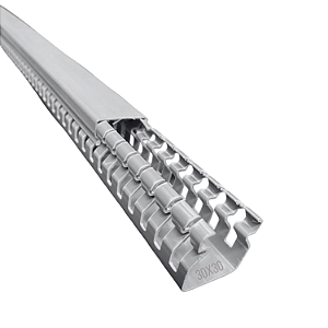 Canaleta Recorte Aberto PVC 30x30mm 2 Metros Cinza – Dutoplast