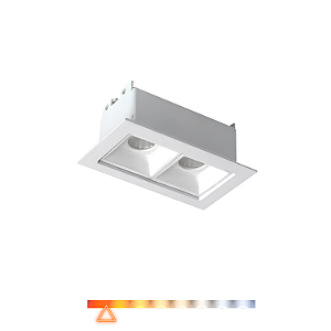 Spot de Embutir Point Fixo Duplo 4W 260lm 2700K IRC>90 Bivolt – Spotline