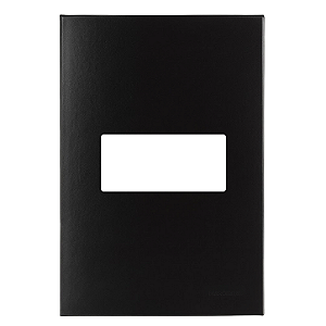 Placa 4x2 1 Posto Horizontal com Suporte Ebony – Linha Clean – MarGirius