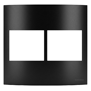 Placa 4x4 2+2 Postos Juntos com Suporte Ebony – Linha Clean – MarGirius